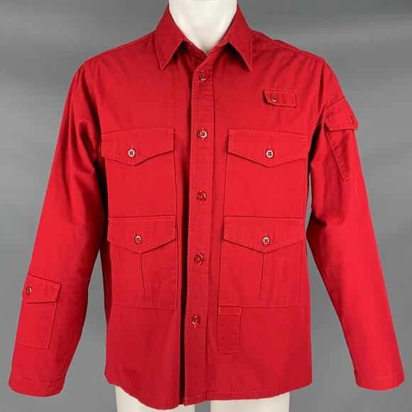 ENGINEERED GARMENTS Size M Red Cotton Shirt Jacket - Picture 1 of 11
